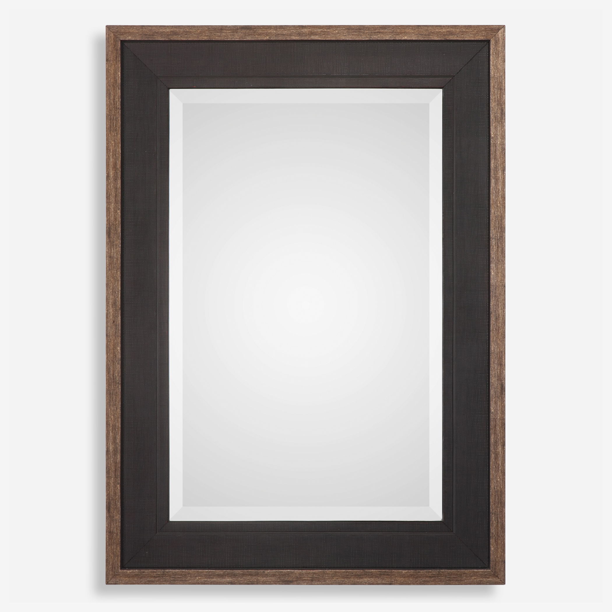 Staveley Rustic Black Mirror large image 