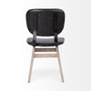 Haden Open Back Dining Side Chair | Black Faux Leather with Iron, Dining Chair by Mercana, 18.5" length x 21.5" width x 32.25" height thumbnail 8