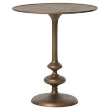 Online Designer Combined Living/Dining Lupe Industrial Loft Brass Aluminum Matchstick Pedestal Round Side End Table