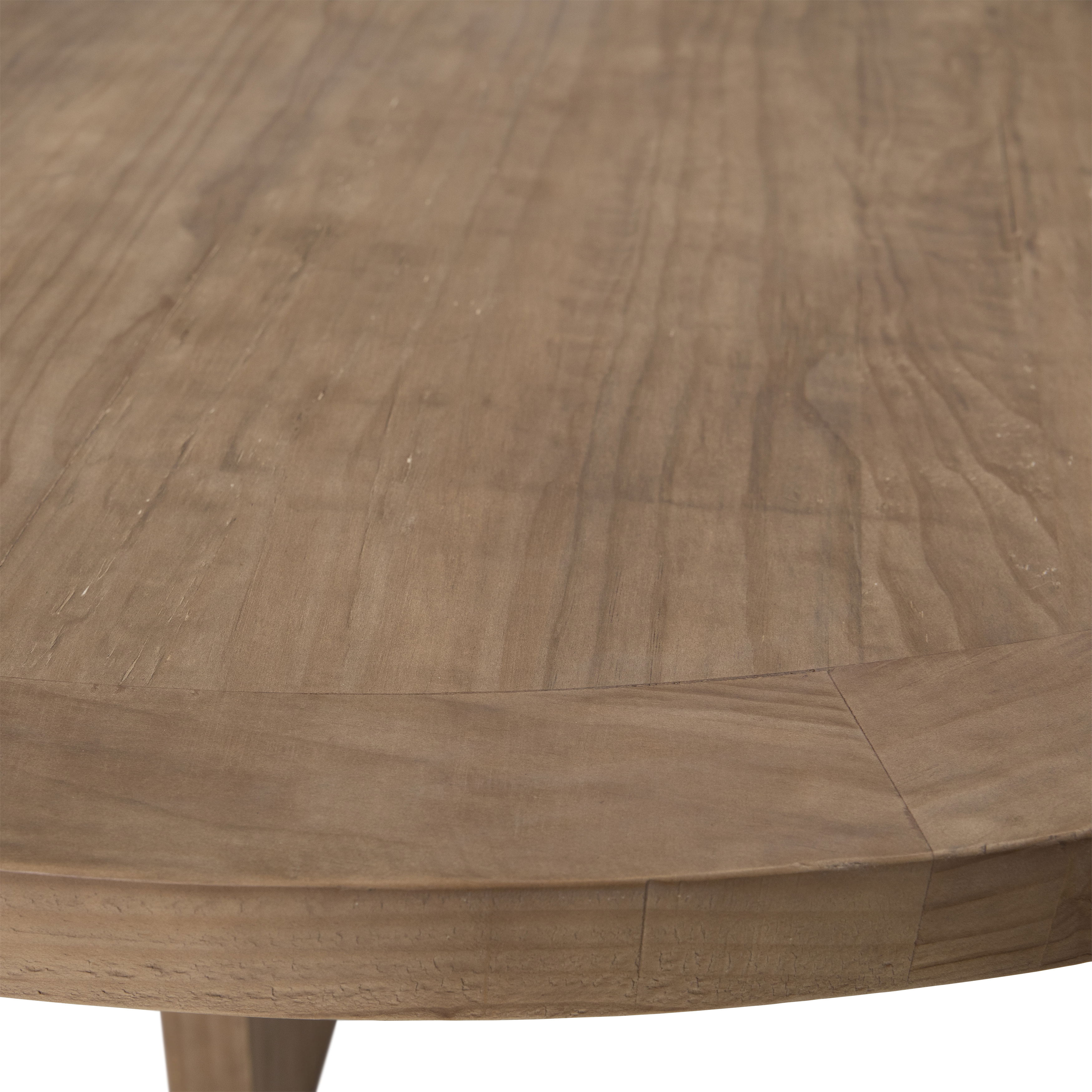 Harley Dining Table 72' Natural, by Dovetail, 72" width x 30" height x 72" diameter x 72" depth View 2