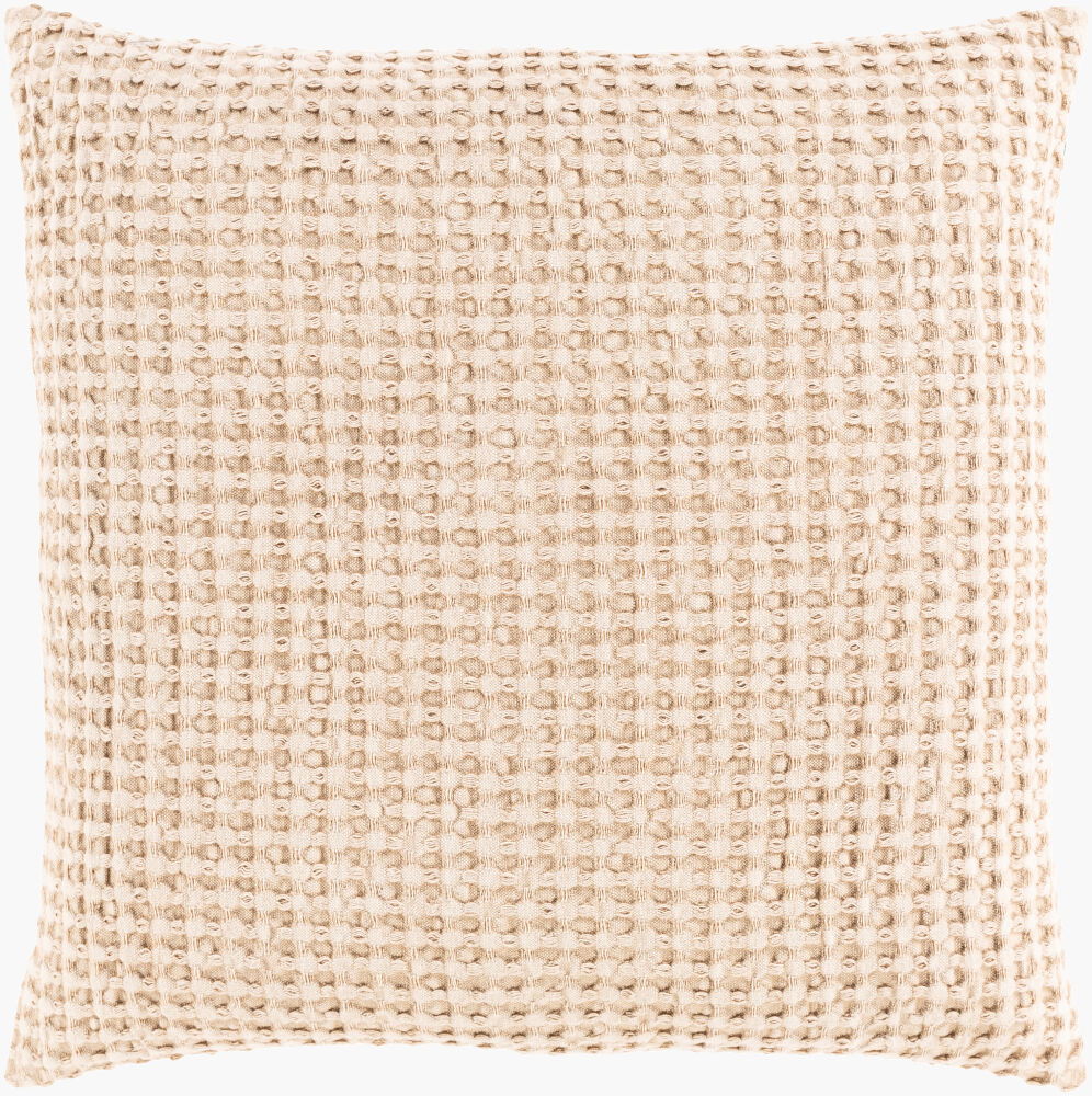 Waffle Accent Pillow Poly, Decorative Pillow by Surya, 22" length x 22" width