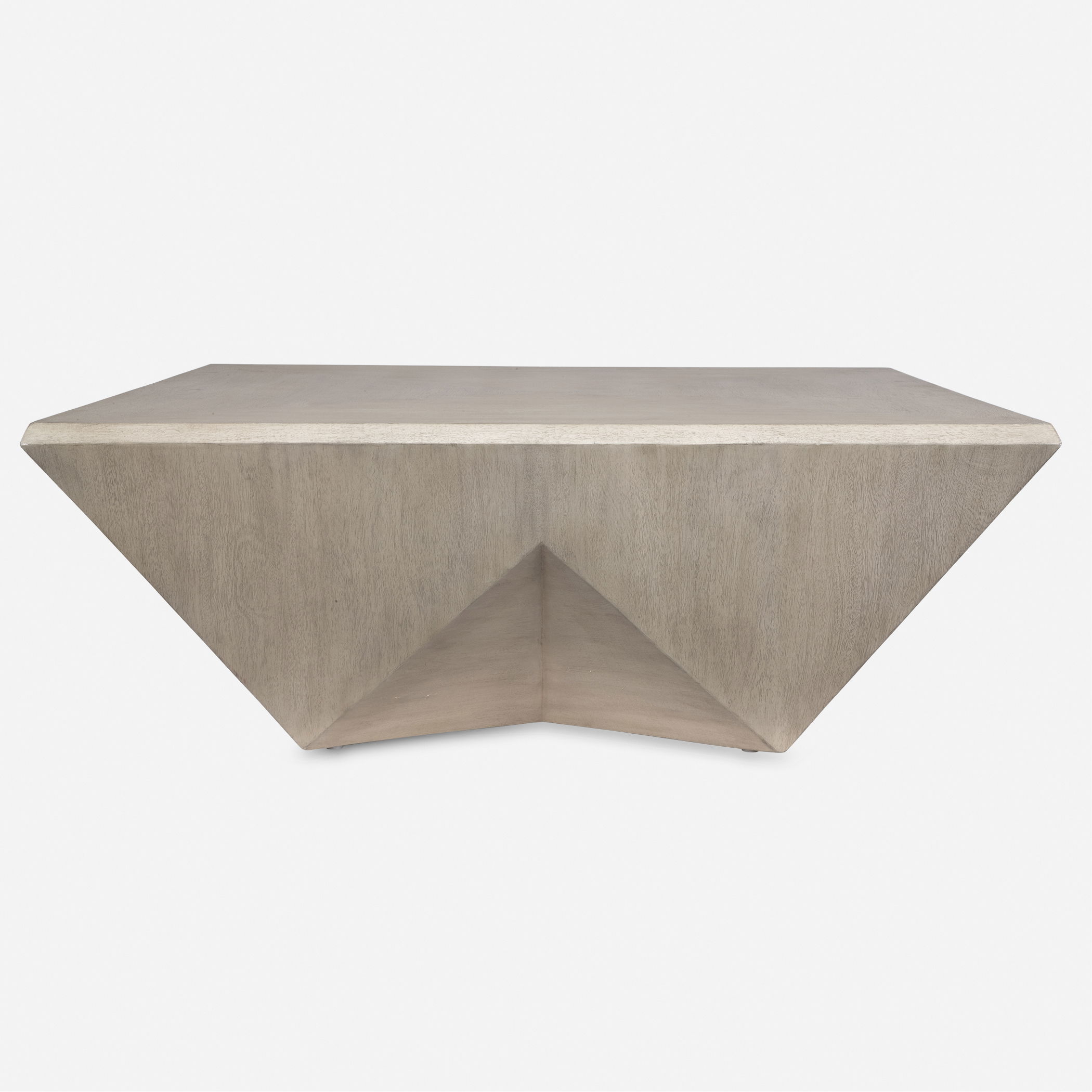 Collins Modern Light Gray Coffee Table, Furniture by Uttermost, 42" width x 16" height x 42" depth View 1