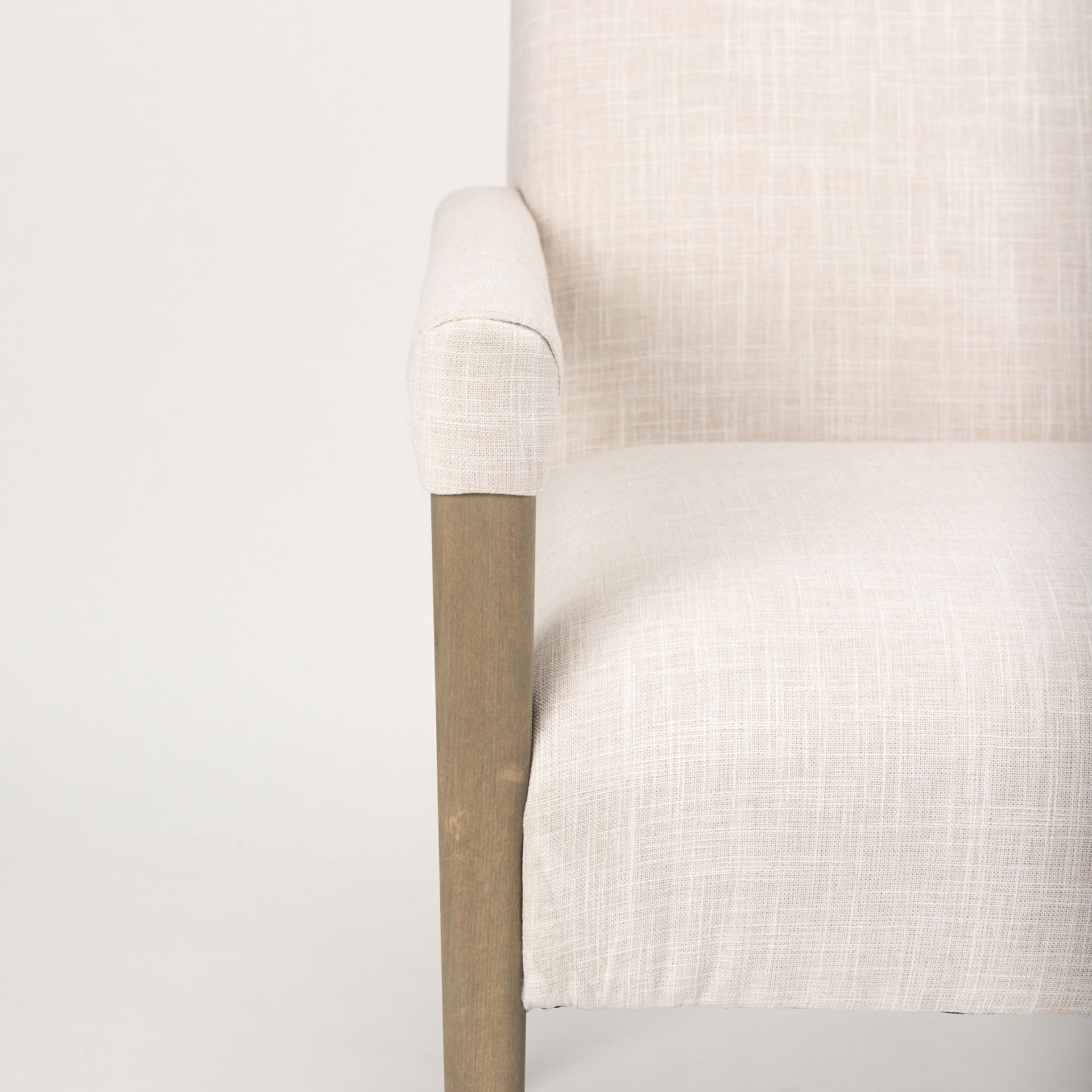 Palisades Cream Upholstery with Solid Wood Accent Chair large image 