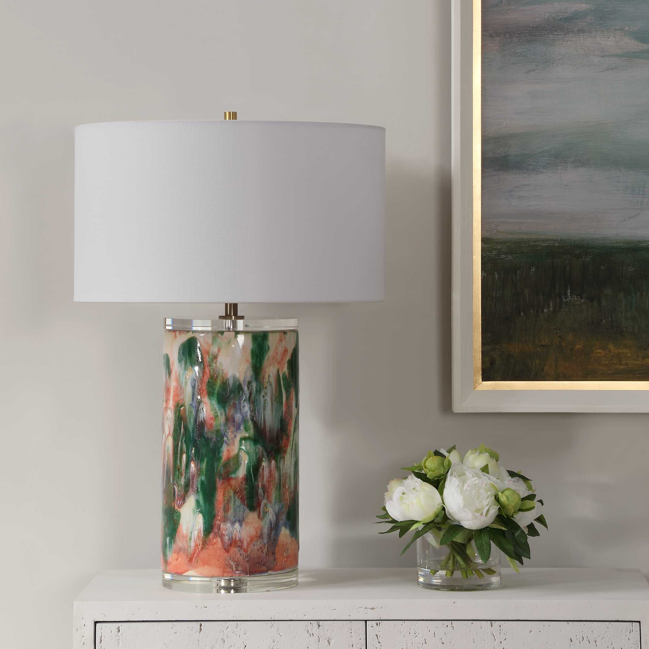 Verdant Multi-Colored Table Lamp, by Uttermost, 18" width x 27.75" height x 18" depth View 4