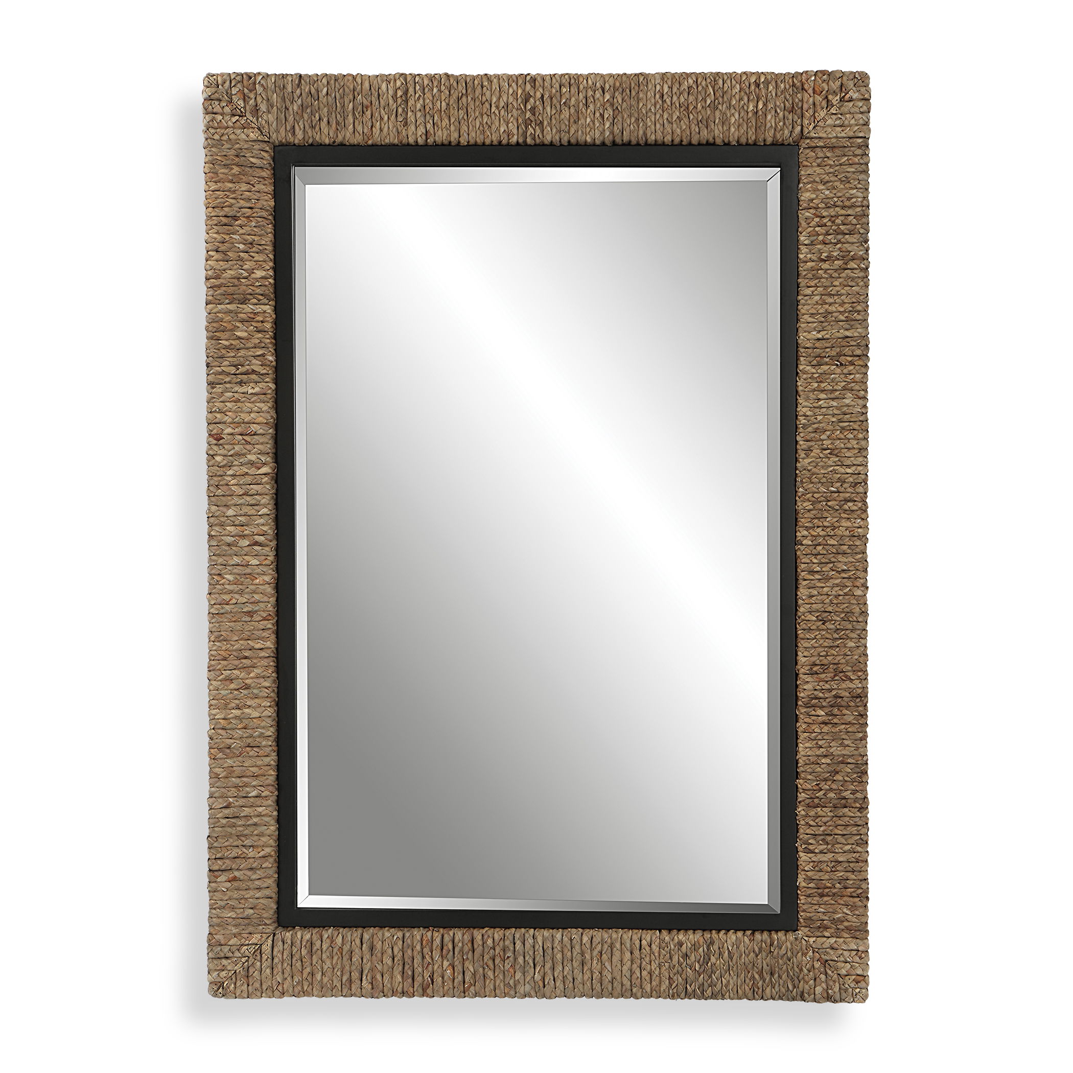 Island Braided Straw Mirror large image 