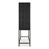 Mako Bar Cabinet Black, Bar Carts & Cabinet by Moe's Home, 37.99" width x 71.26" height x 17.72" depth thumbnail 3