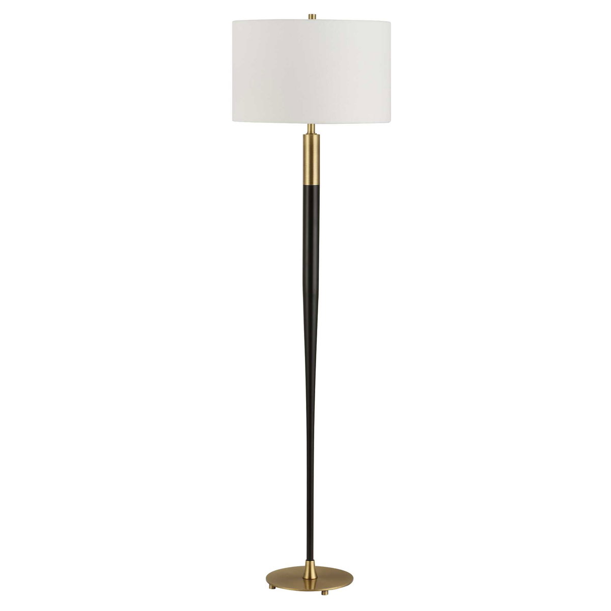 Stowe Satin Black Floor Lamp, by Uttermost, 18" width x 66.25" height x 18" depth View 5