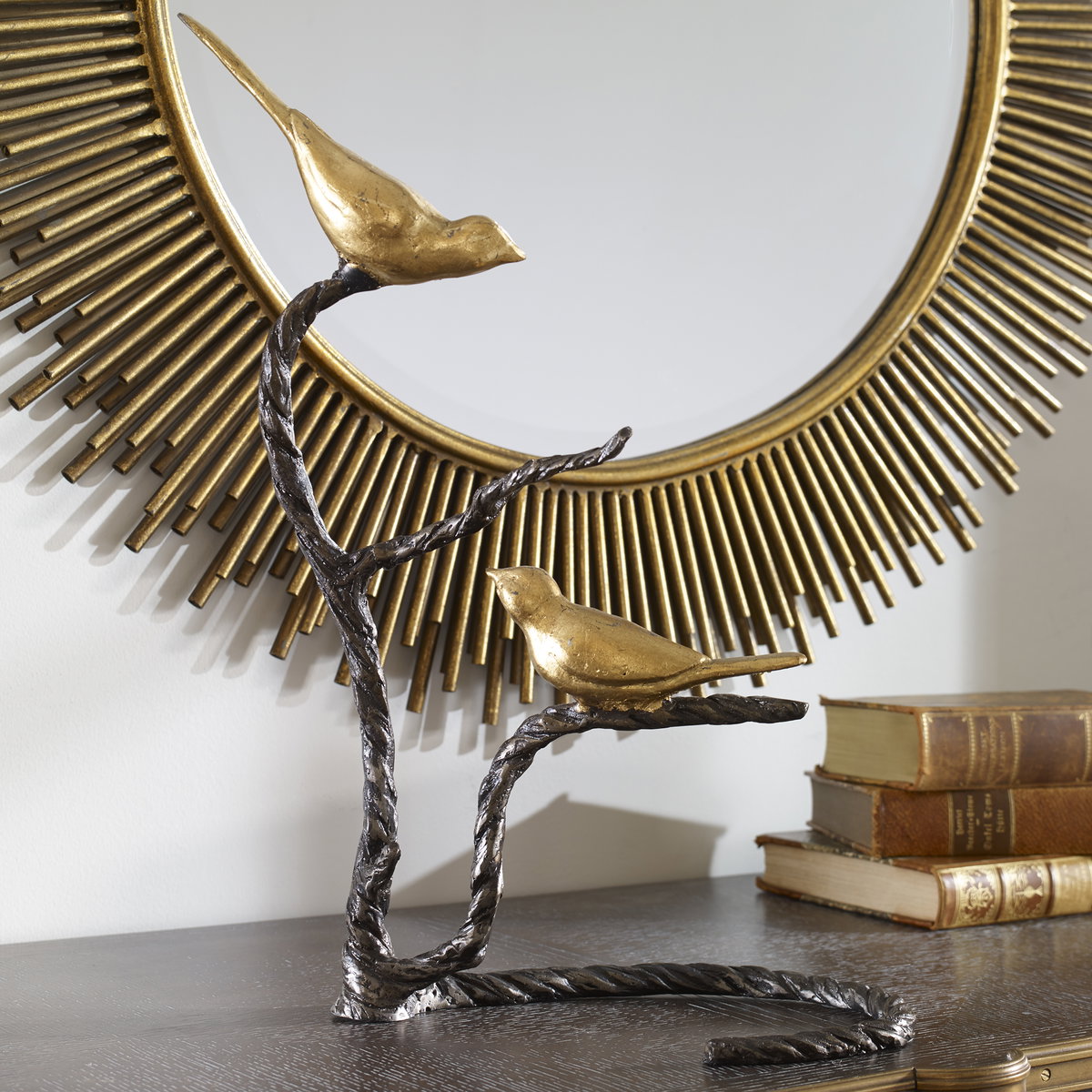 Birds On A Limb Sculpture, Figurines & Statue by Uttermost, 11.62" width x 18.25" height x 6.12" depth View 2
