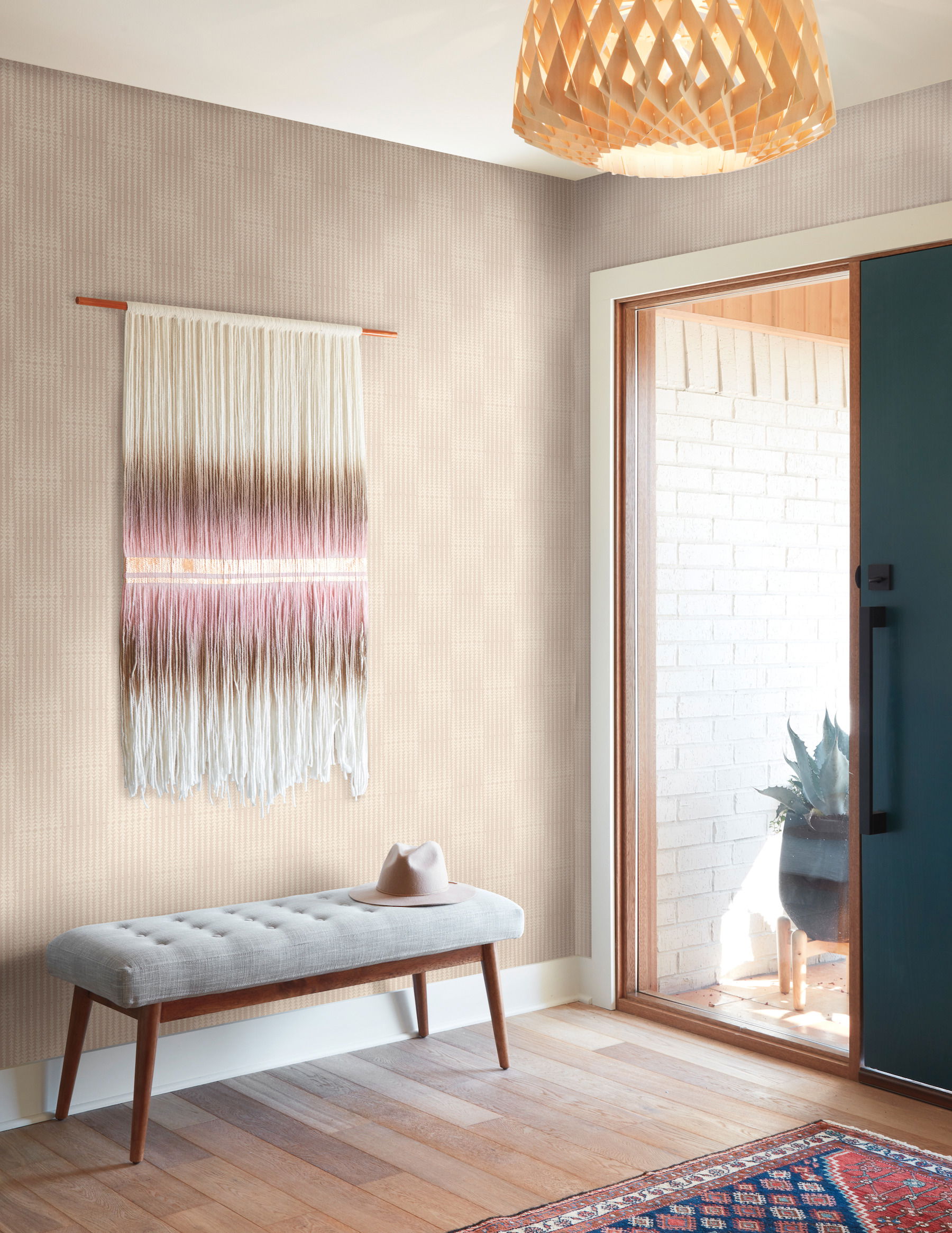 Vantage Point Pink Wallpaper, by York Wall, 33' length x 1'8.5" width x 0.02" depth View 2