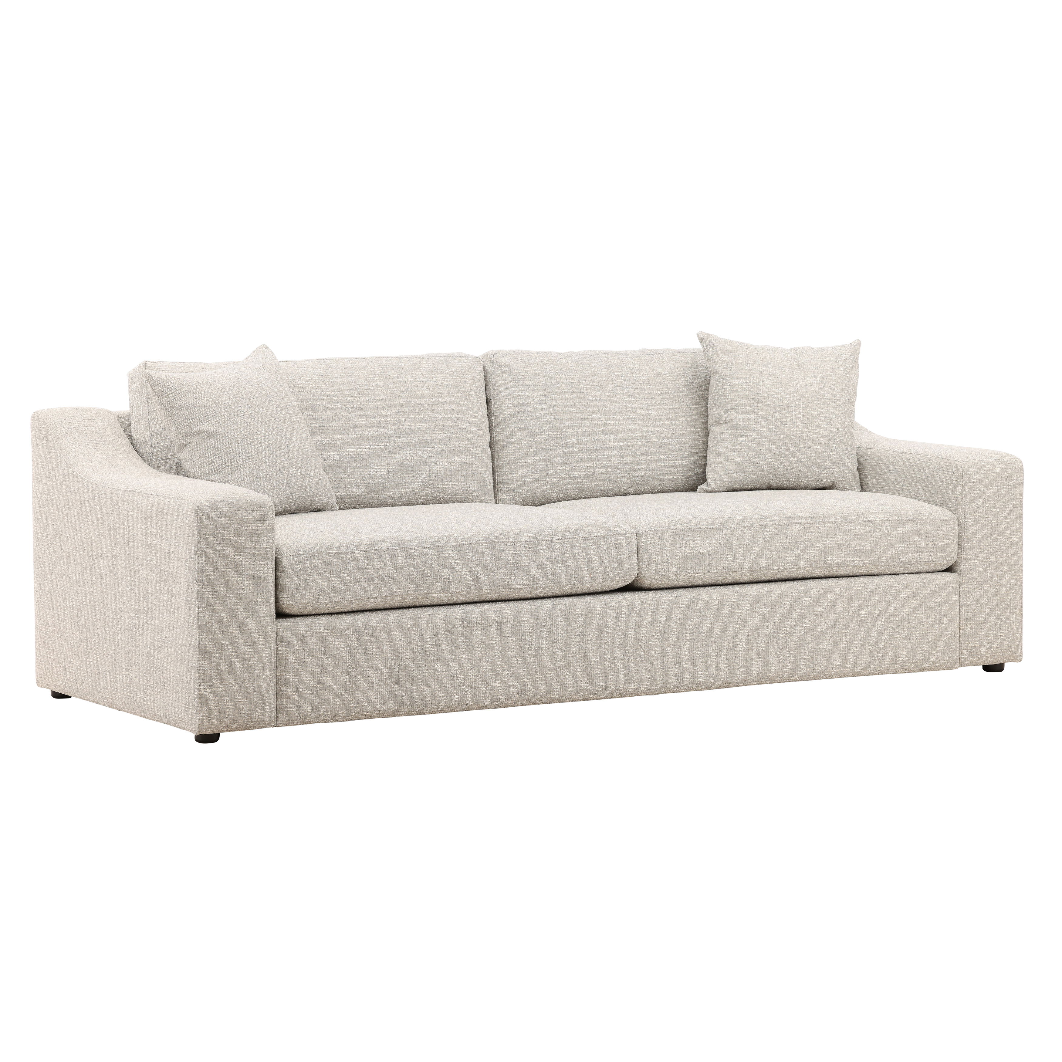 Emma Sofa Grey, Sofas & Sectional by Dovetail, 94.75" width x 33.37" height x 40" depth View 1