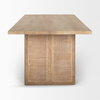 Grier 84'L x 38'W Dining Table | Modern | Light Brown Wood & Light Brown Wood Cane | Seats 8, by Mercana, 84" length x 38" width x 30" height thumbnail 4