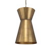 Crocker Brass 1 Light Mini Pendant, Ceiling Light by Uttermost, 14.5" width x 23" height x 14.5" diameter x 14.5" depth thumbnail 1