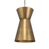 Crocker Brass 1 Light Mini Pendant, Mini Light Pendant by Uttermost, 14.5" width x 23" height x 14.5" diameter x 14.5" depth thumbnail 1
