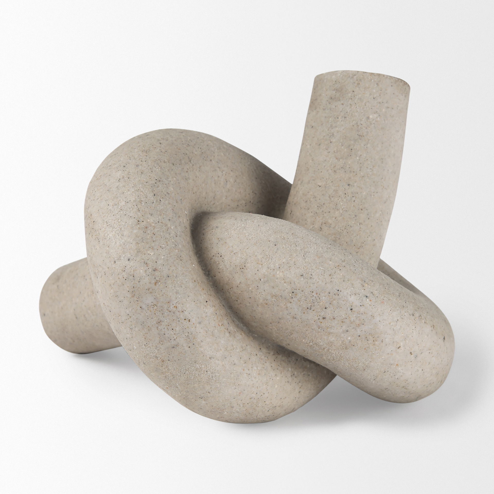 Otto  Sandstone Resin Large Knot Sculpture Decorative Object, by Mercana, 12.01" length x 10.47" width x 7.48" height View 5