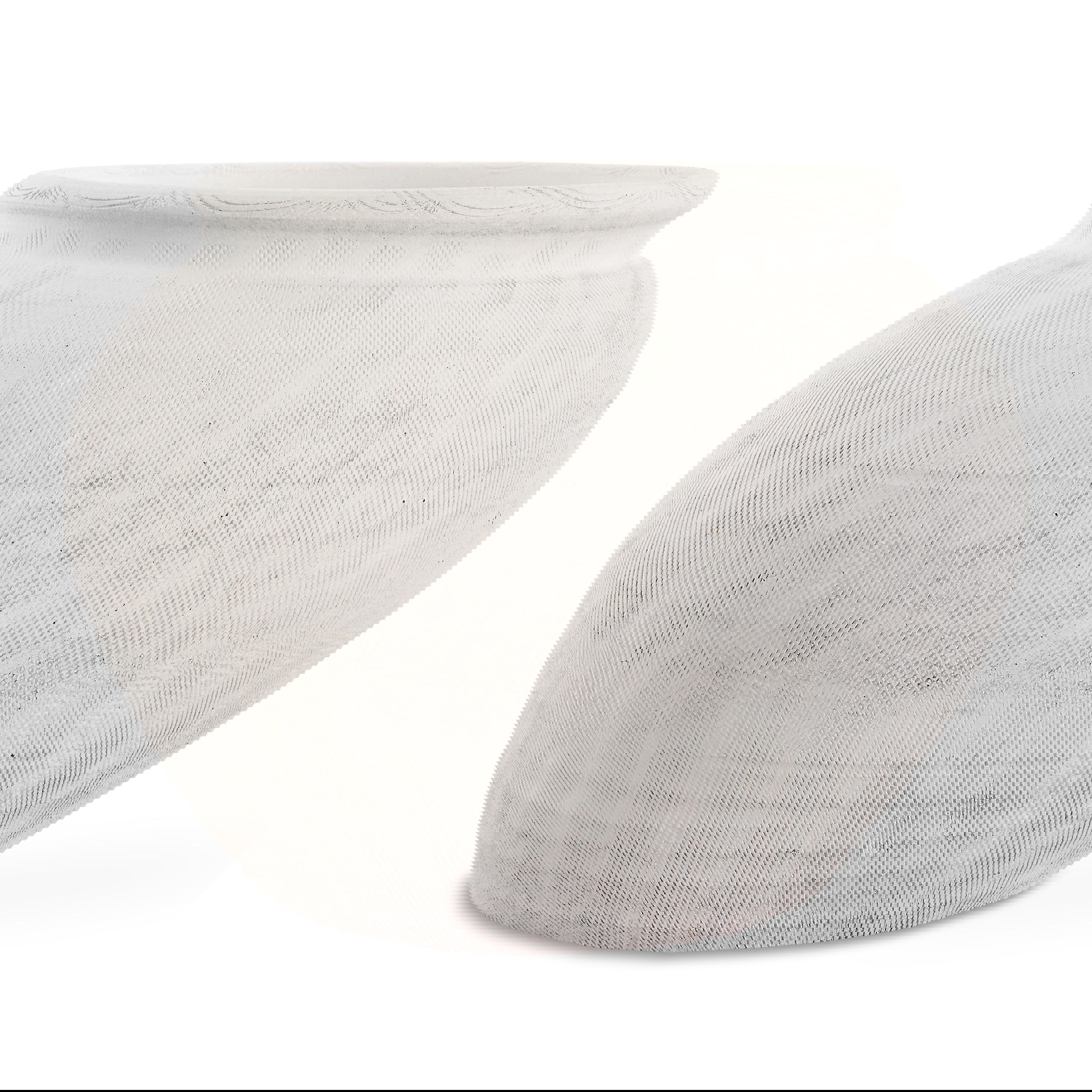 Floreana Round White Vase large image 