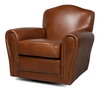 Elite French Club Swivel Chair, by Sarreid, 2'9" length x 3' width x 2'9" height thumbnail 1