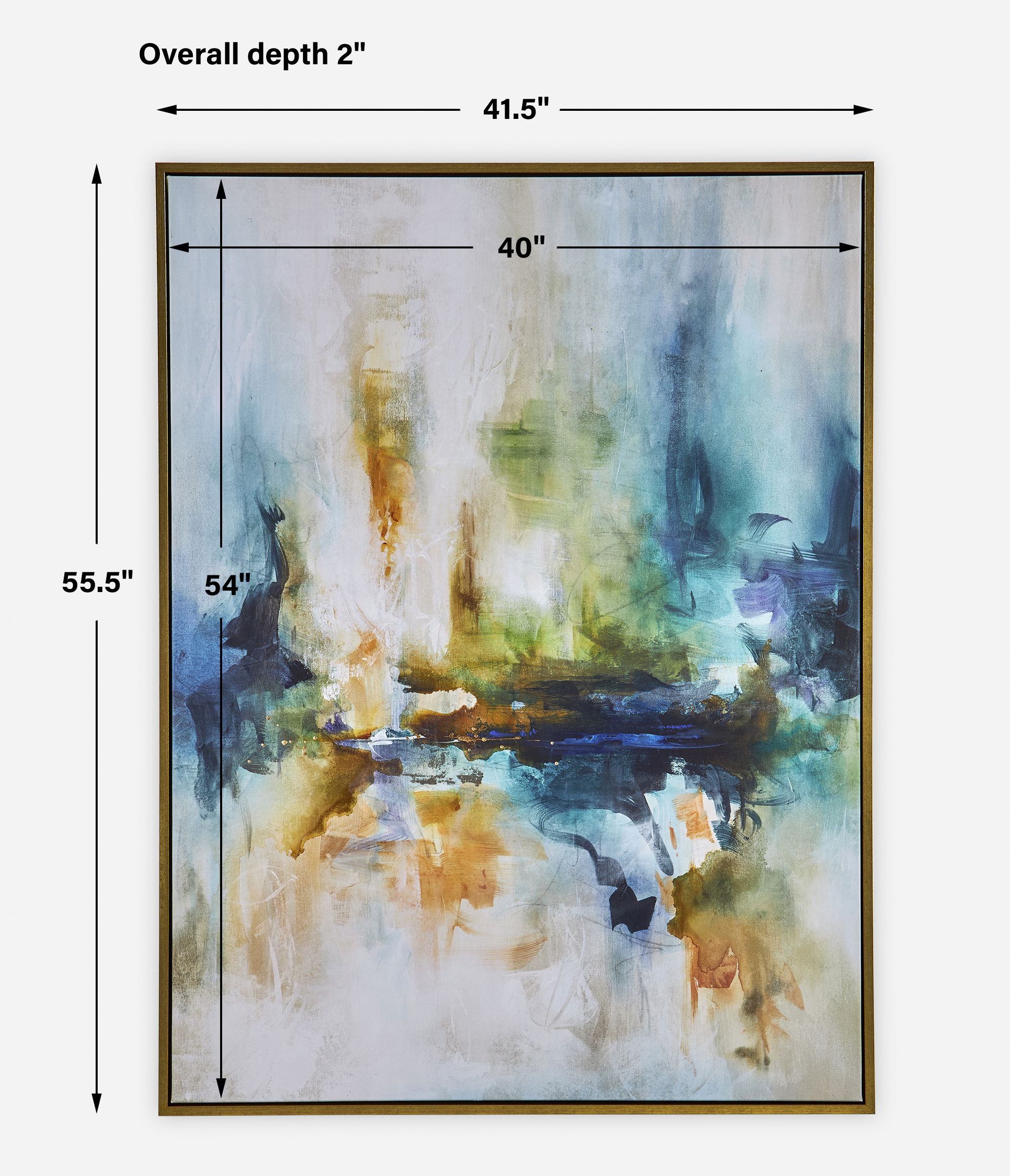 Excursion Framed Abstract Art, Painting by Uttermost, 41.5" width x 55.5" height x 2" depth View 3