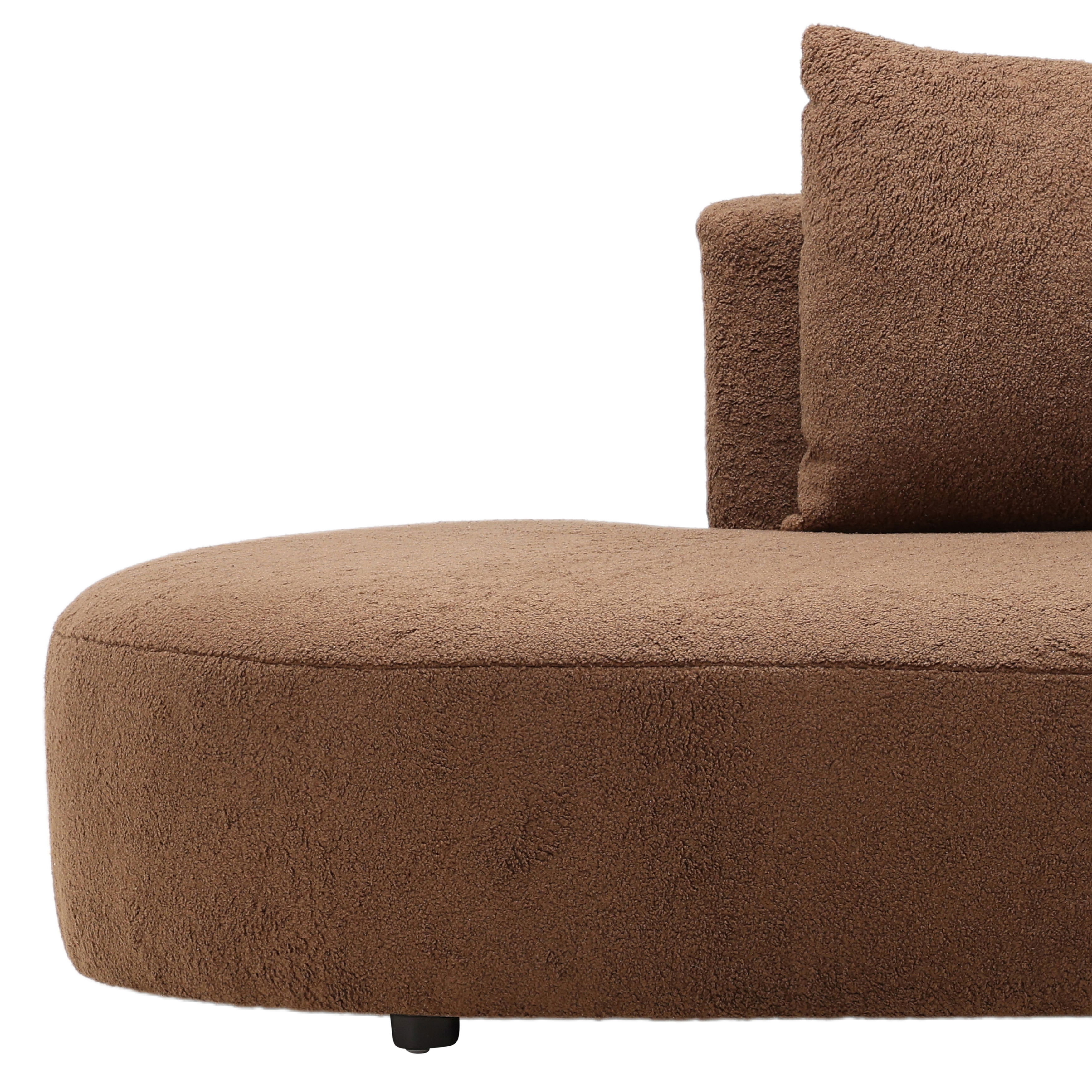 Sonia Chaise Sectional Brown large image 