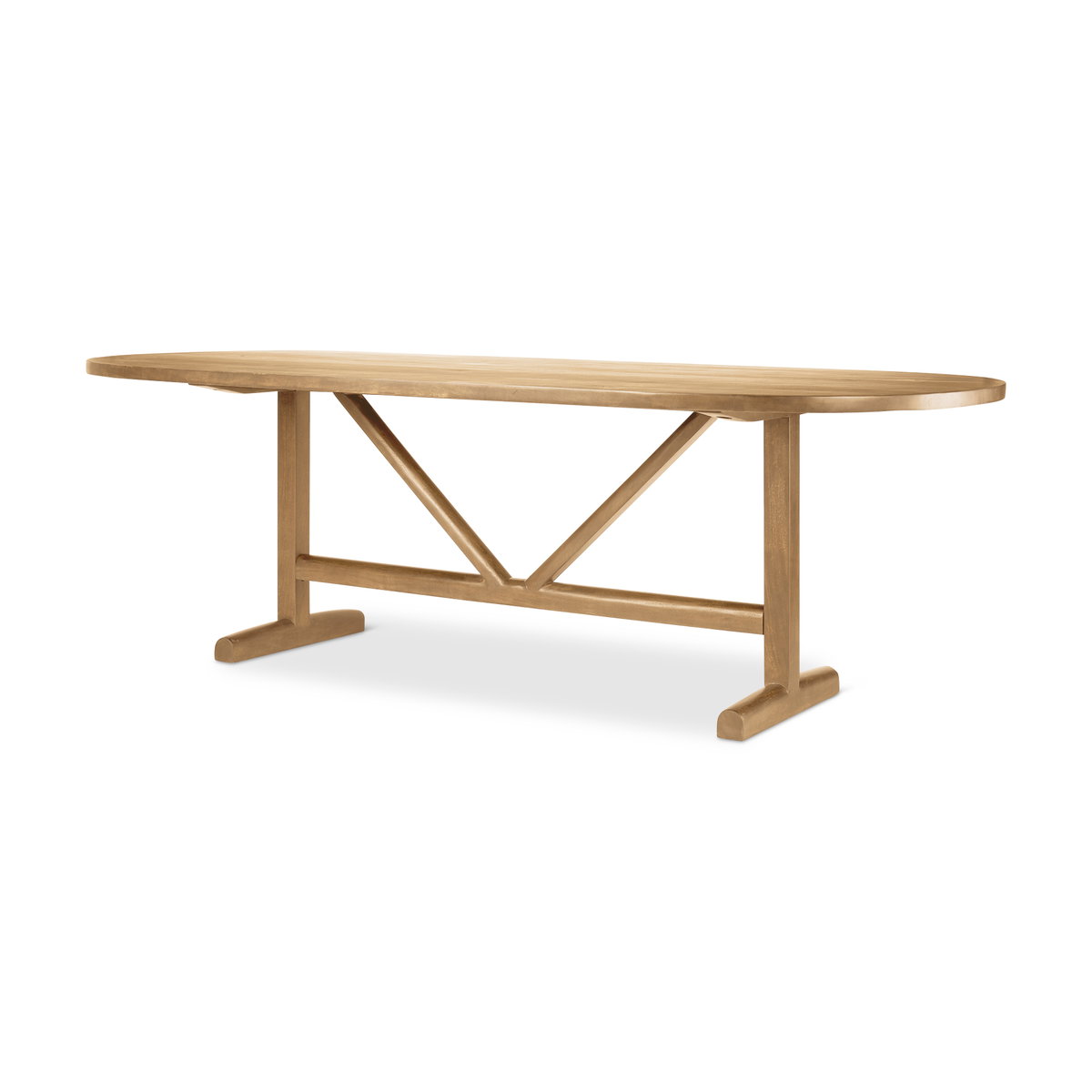 Viktor 94'L x 42'W Dining Table | Modern | Light Brown Wood | Seats 4, by Mercana, 94" length x 42" width x 30" height View 1