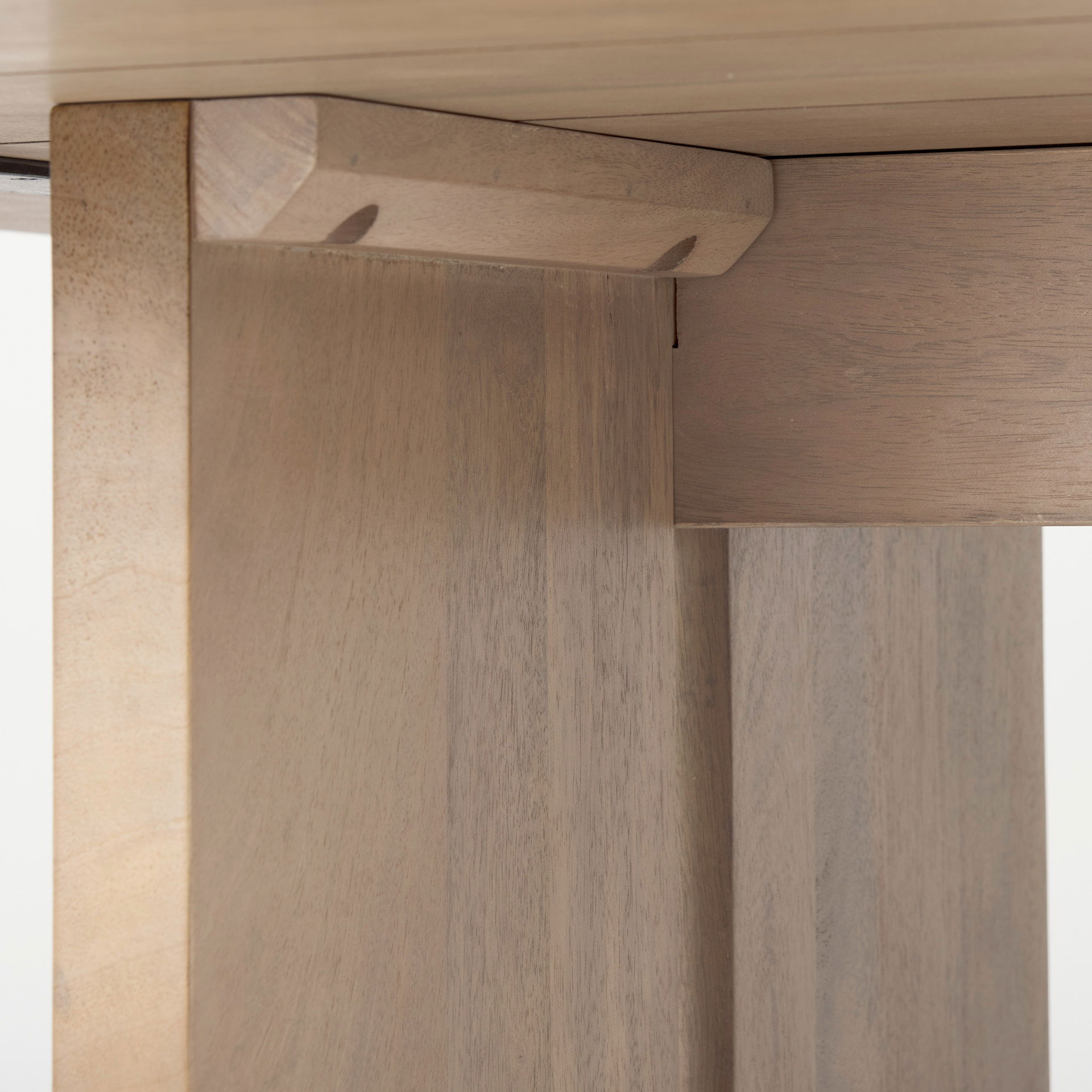 Aida 84L Light Brown Wood Dining Table large image 