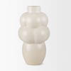 Ulvi Cream Glazed Bubble Ceramic Vase, by Mercana, 7.68" length x 7.48" width x 14.17" height thumbnail 6