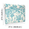 Brushstroke Floral Aqua Wallpaper thumbnail 7