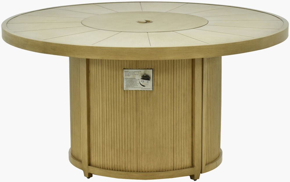 Cape Town Fire Table, Outdoor Fireplaces & Pit by Surya, 4'2" width x 2'1" height