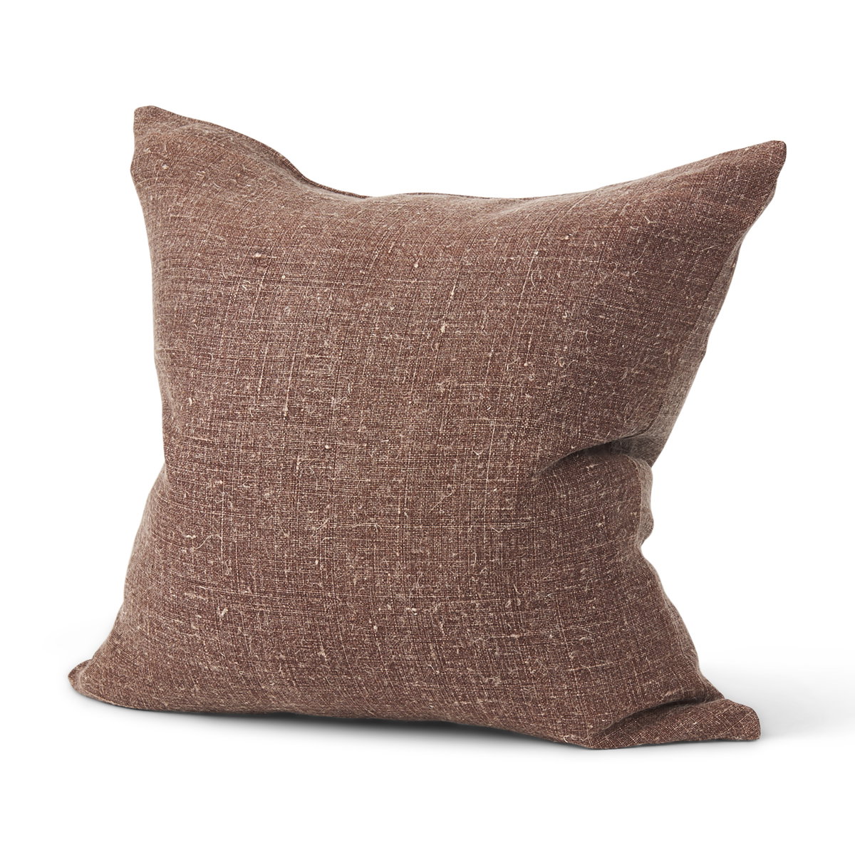 Jack 22x22 Brown Linen Square Decorative Pillow Cover, by Mercana, 22" length x 22" width x 0.2" height View 1