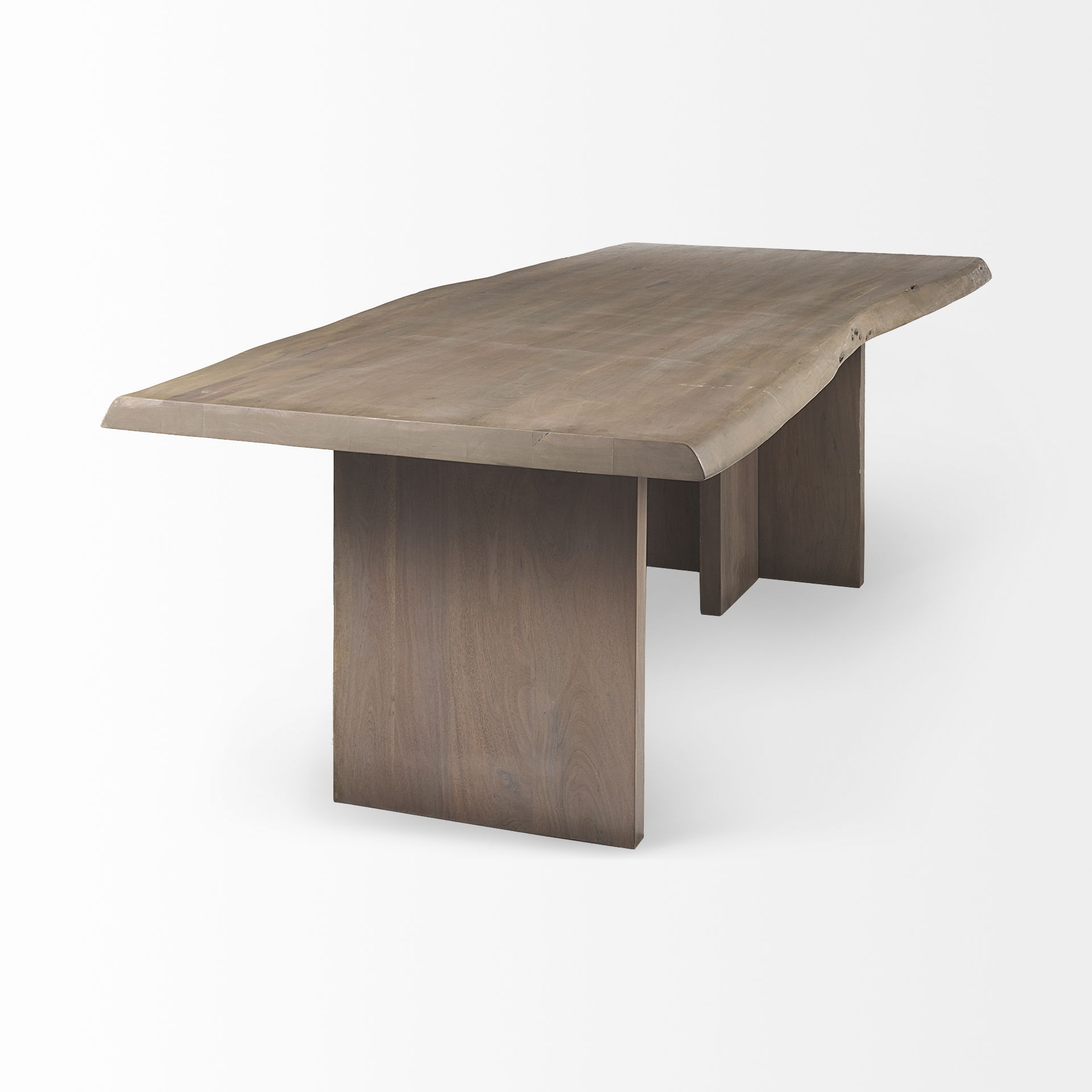 Konstantin 94.0 x 40.0 x 30.0 Medium Brown Wood with Live Edge Rectangular Dining Table large image 