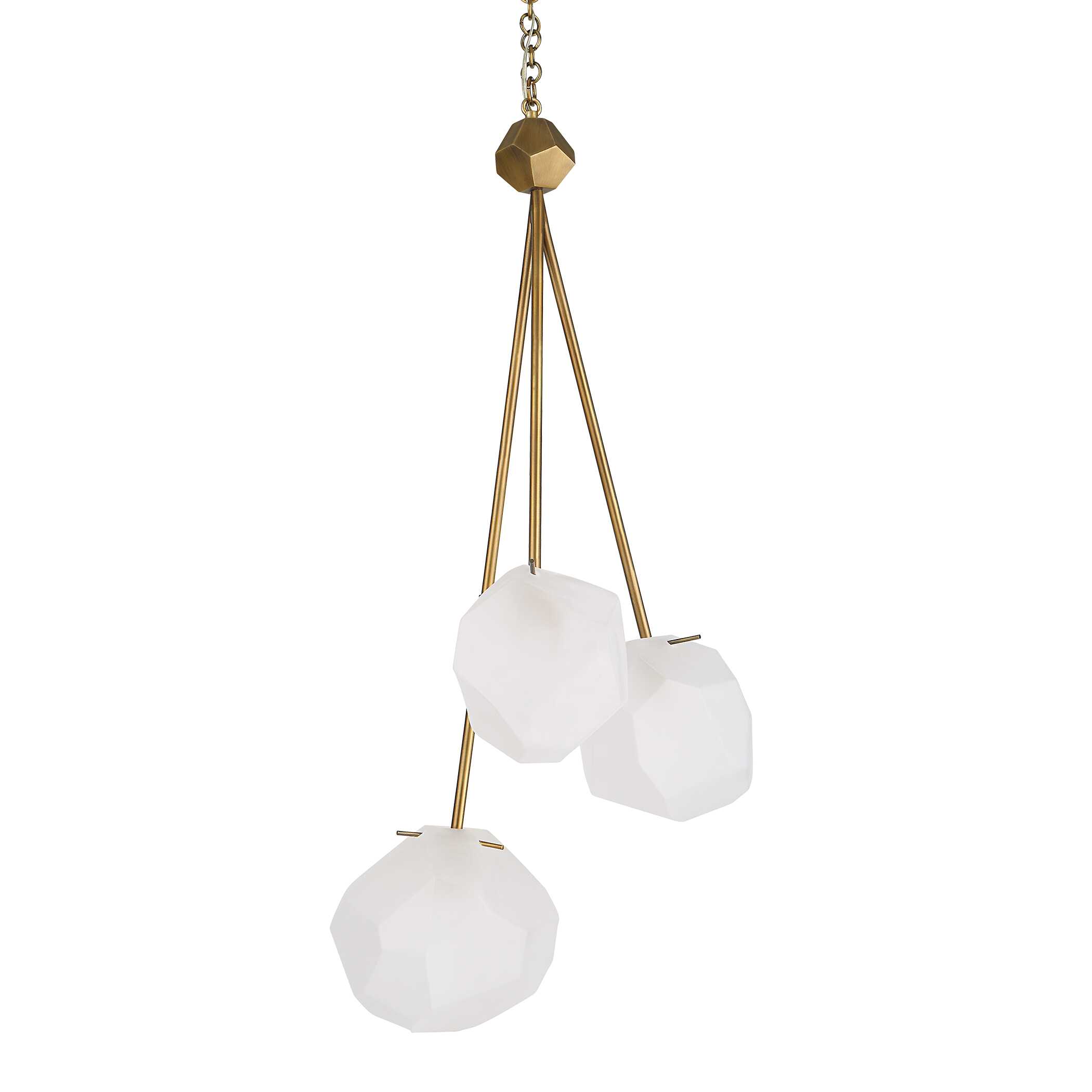 Geodesic 3 Light Pendant, Ceiling Light by Uttermost, 13.5" width x 36" height x 12.37" depth View 5