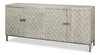 Cubist Four Door Sideboard, Cabinets & Sideboard by Sarreid, 79" length x 20" width x 34" height thumbnail 1