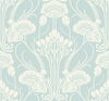 Nouveau Damask Blue Wallpaper, by York Wall, 27' length x 2'3" width x 0.02" depth thumbnail 1