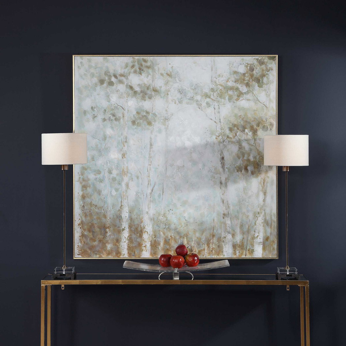 Cotton Woods Hand Painted Canvas, Art by Uttermost, 48.75" width x 48.75" height x 2.25" depth View 2