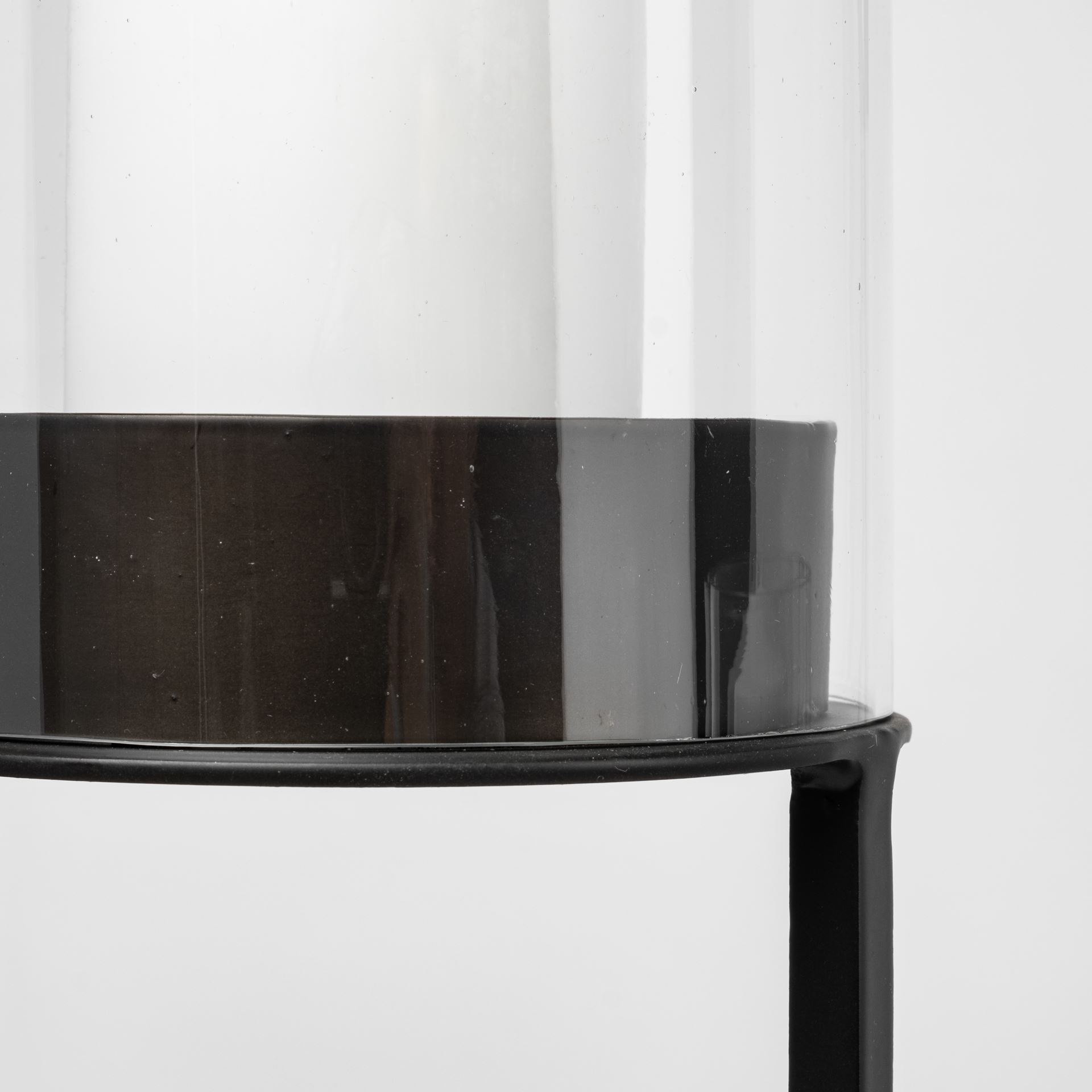 Salah I Small Black Iron Table Candle Holder, Candles & Candle Holder by Mercana, 7.8" length x 7.8" width x 25.35" height View 6