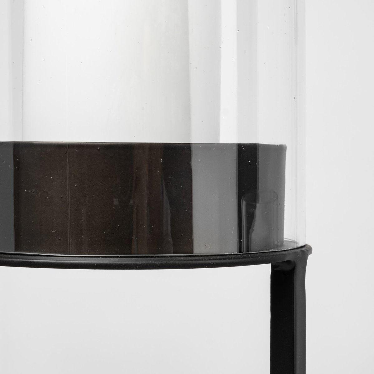 Salah I Small Black Iron Table Candle Holder, Candles & Candle Holder by Mercana, 7.8" length x 7.8" width x 25.35" height View 6