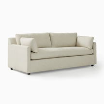 Online Designer Home/Small Office Marin 80" Sleeper Sofa, Performance Basketweave, Alabaster