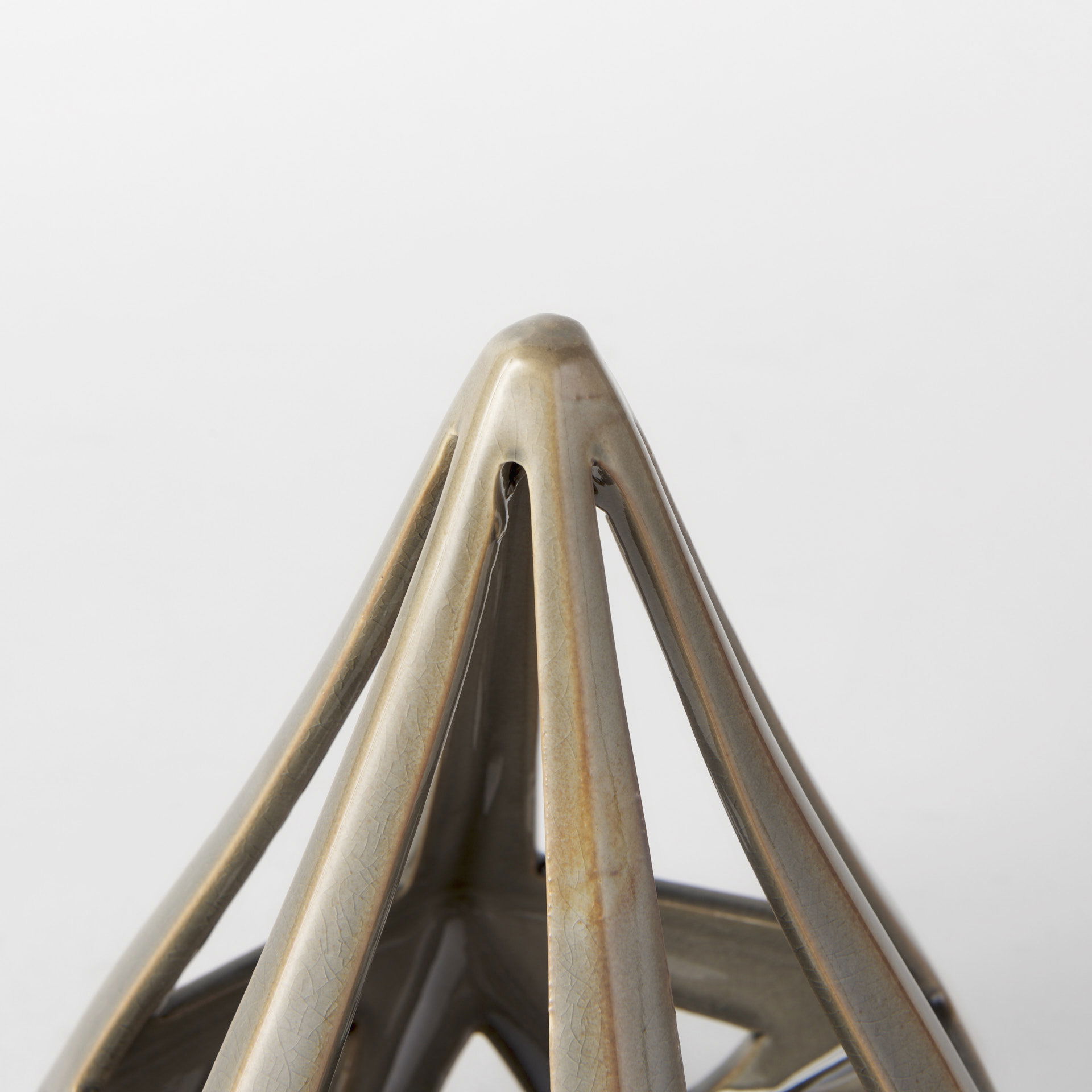 Hood  Bronze Geometric Ceramic Object, Decorative Object by Mercana, 7.68" length x 7.68" width x 9.45" height View 5