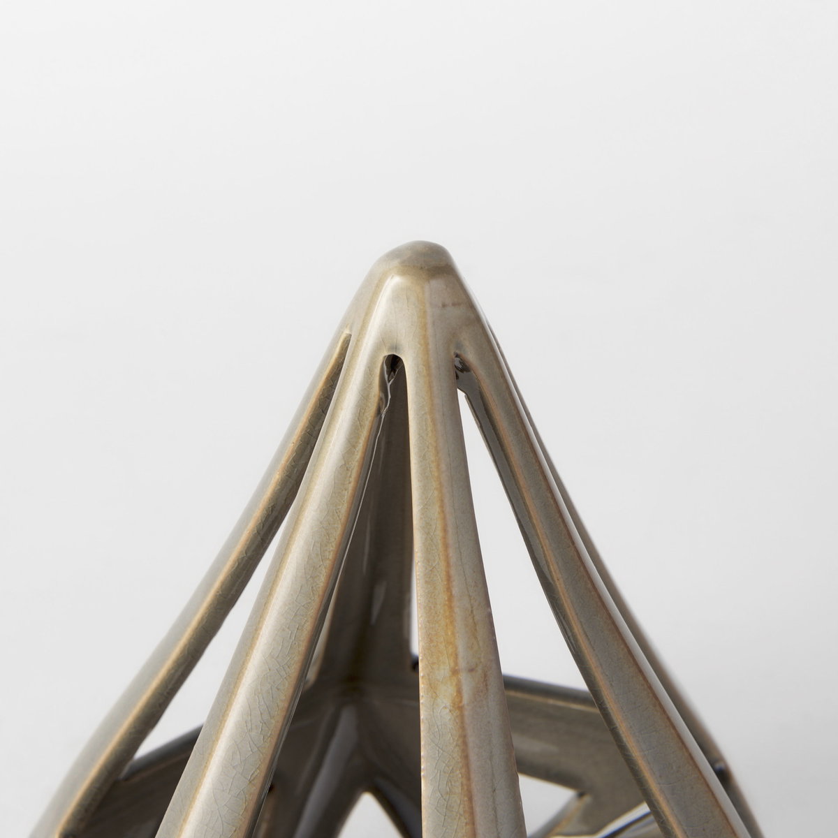 Hood  Bronze Geometric Ceramic Object, Decorative Object by Mercana, 7.68" length x 7.68" width x 9.45" height View 5
