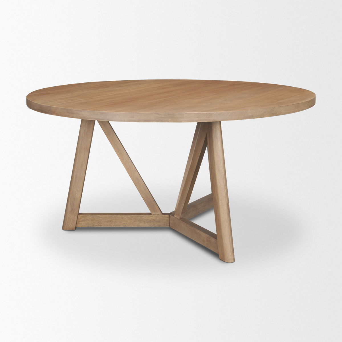 Legolas 60' Round Dining Table | Modern | Brown Wood | Seats 6, by Mercana, 60" length x 60" width x 30" height View 6