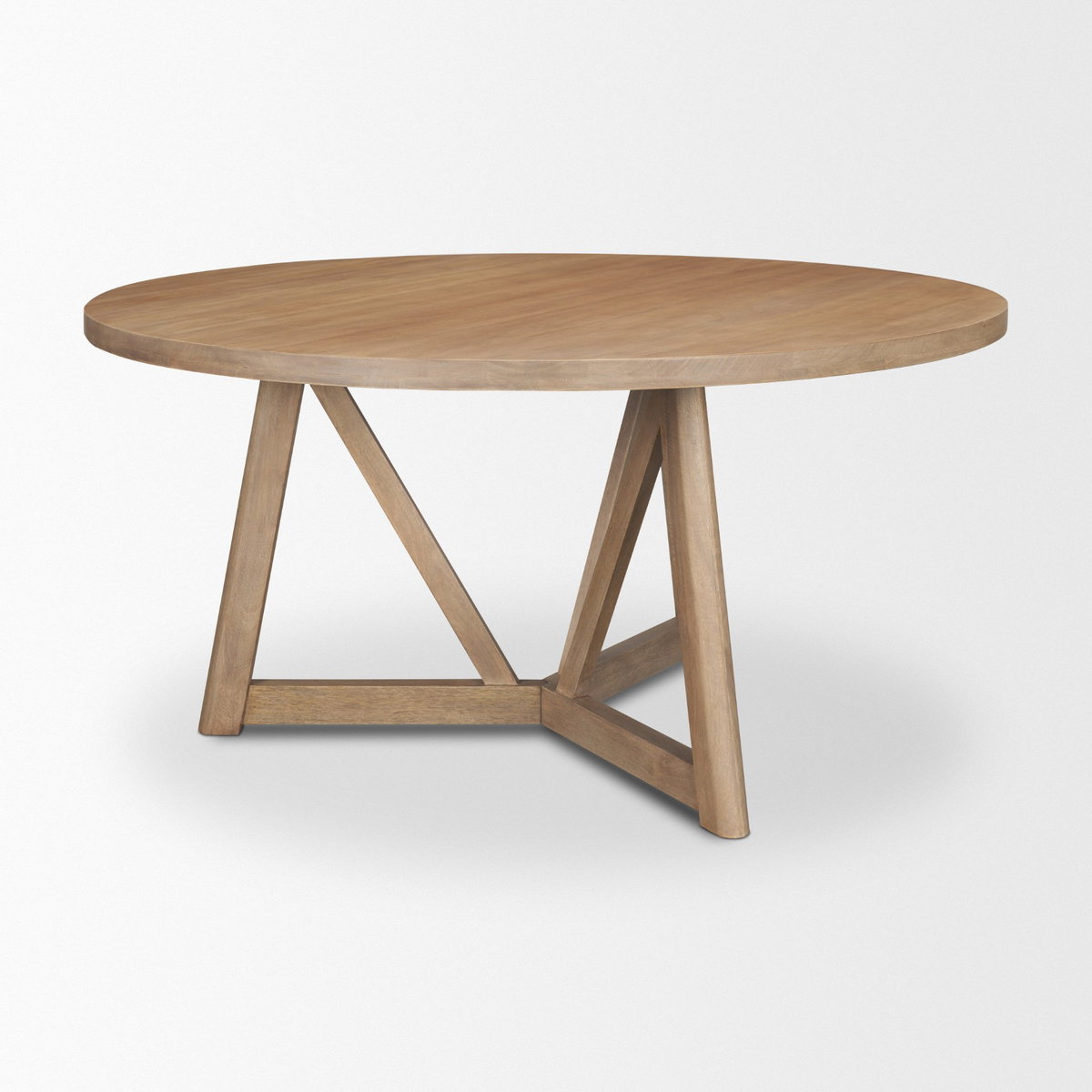 Legolas 60' Round Dining Table | Modern | Brown Wood | Seats 6, by Mercana, 60" length x 60" width x 30" height View 6