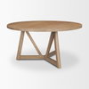Legolas 60' Round Dining Table | Modern | Brown Wood | Seats 6, by Mercana, 60" length x 60" width x 30" height thumbnail 6