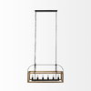 Josie (42'x14.5'x20') Natural Wood Chassis Six Light Chandelier, by Mercana, 42" length x 14.5" width x 20" height thumbnail 3