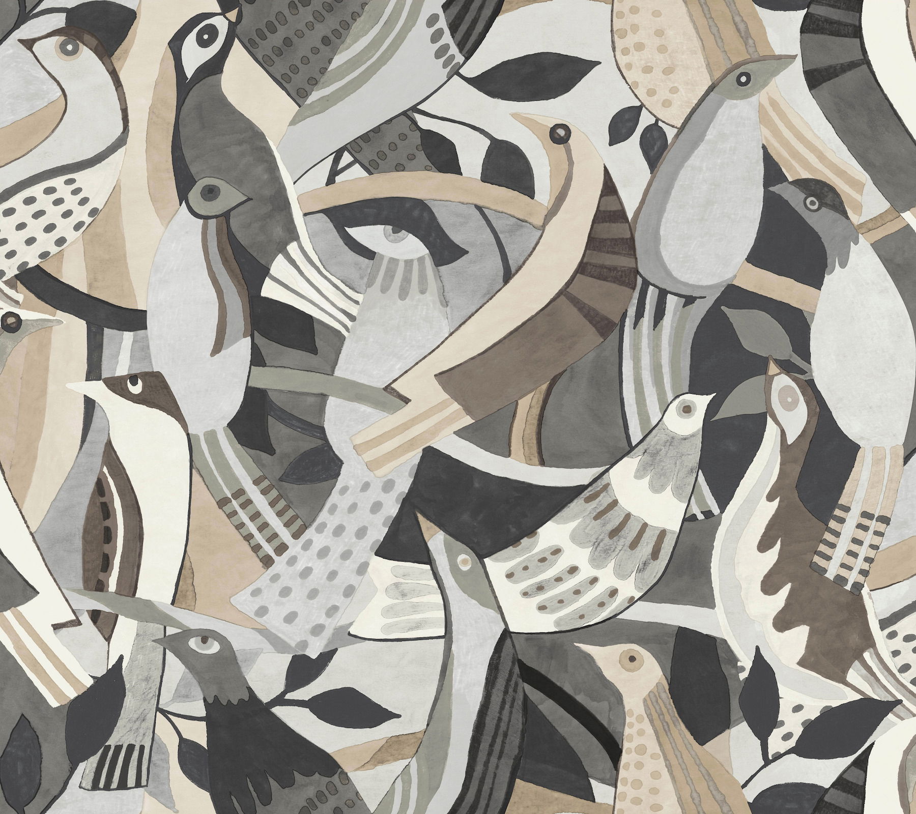 Fauvist Flock Neutral Wallpaper large image 