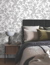 Tropical Sketch Toile Black Wallpaper thumbnail 2