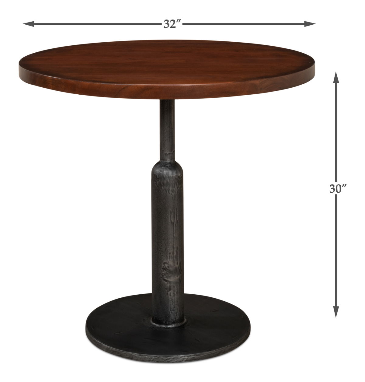 Cafe Table, by Sarreid, 2'8" width x 2'6" height View 13