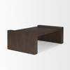 Wesson Dark Brown Wooden Rectangular Coffee Table, by Mercana, 48" length x 28" width x 16" height thumbnail 6