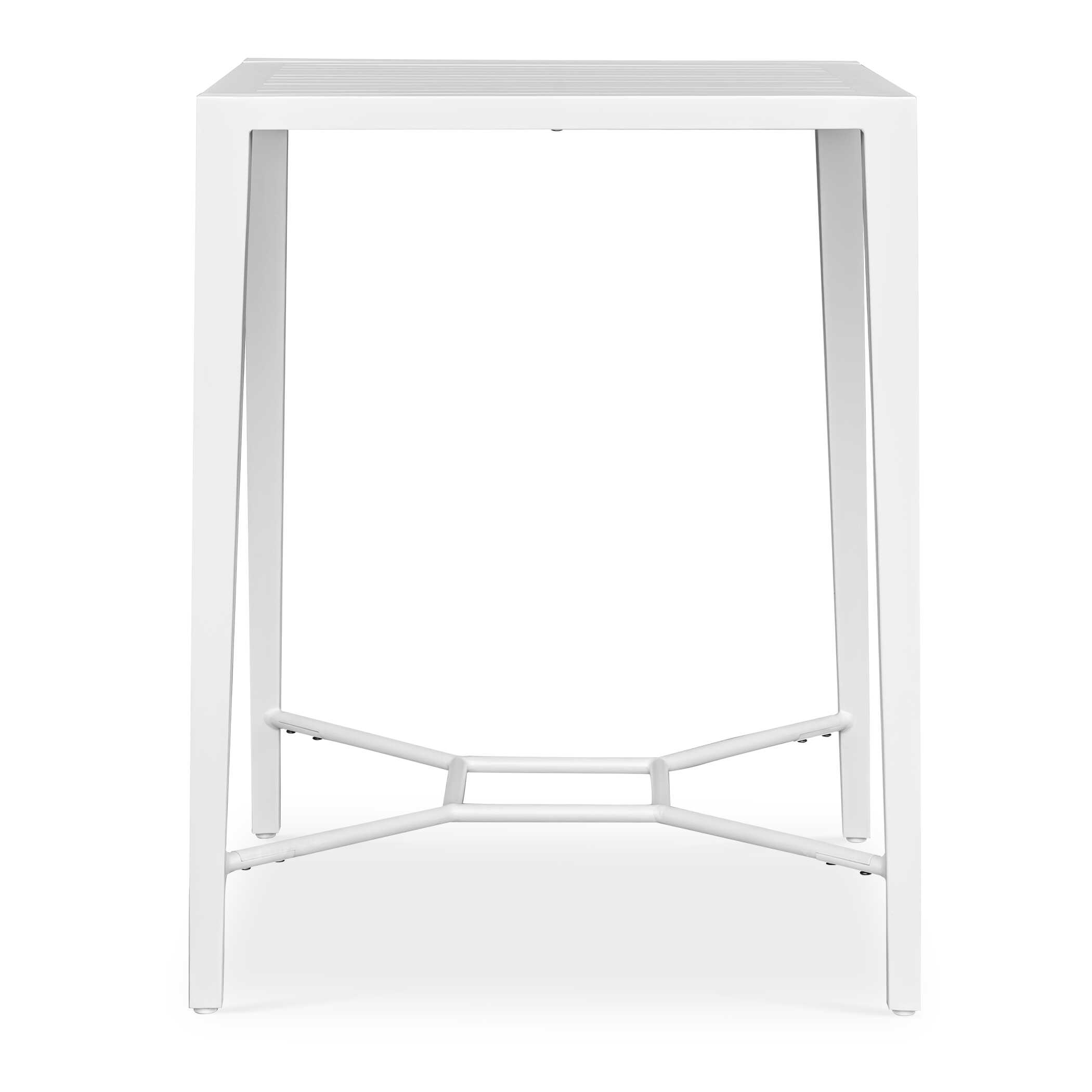 Montellano White Outdoor Bar Table, Furniture by Uttermost, 32" width x 42.25" height x 32" depth View 1