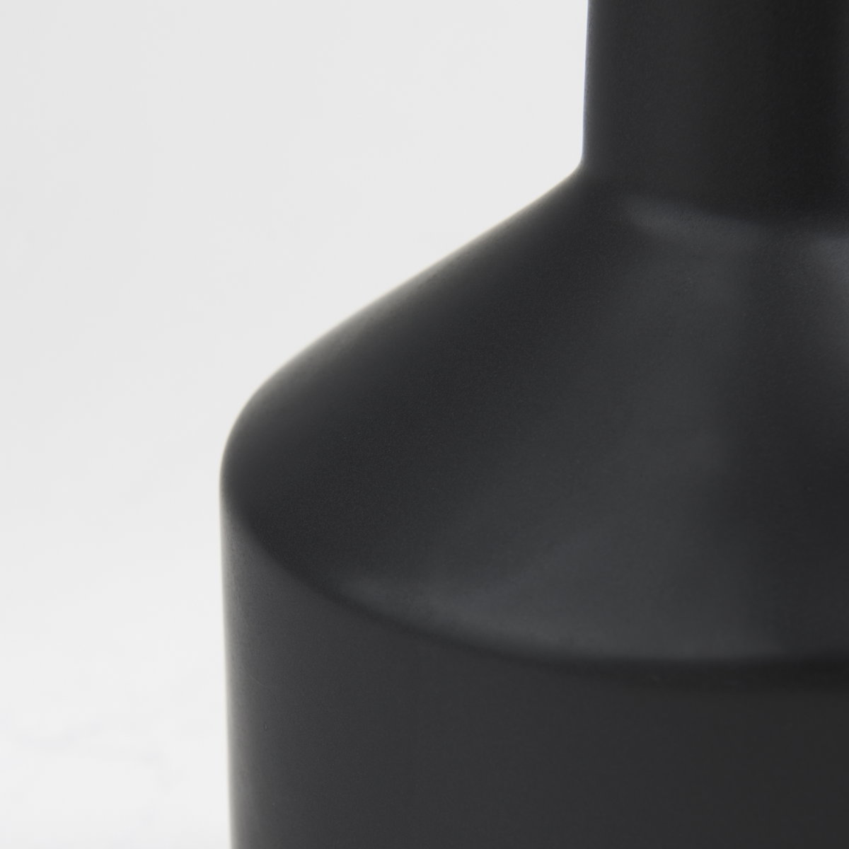 Burton 14.2H Medium Matte Black Ceramic Jug Vase, Decorative Jar by Mercana, 5.51" length x 5.51" width x 12.6" height View 11