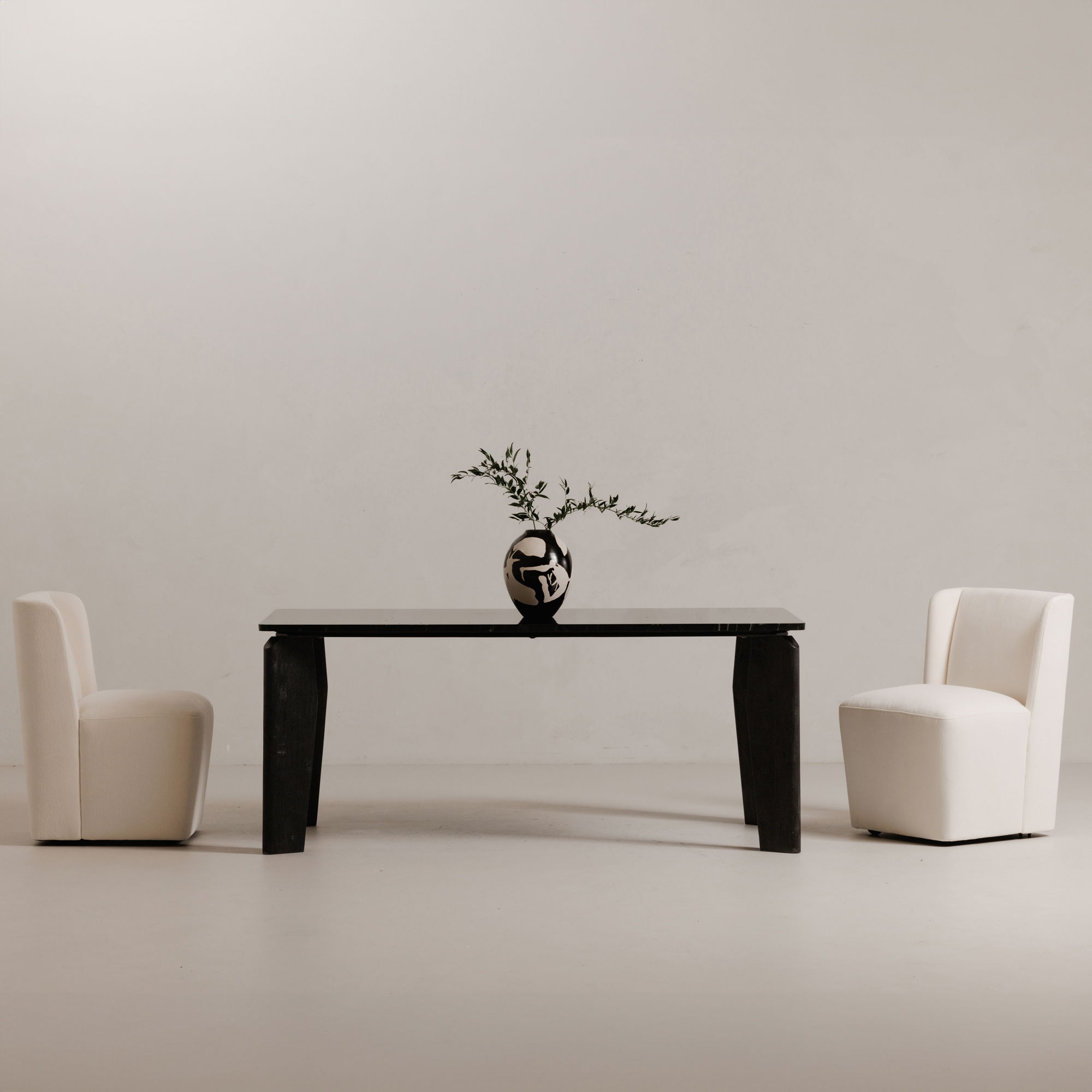 Cormac Rolling Dining Chair Cream large image 