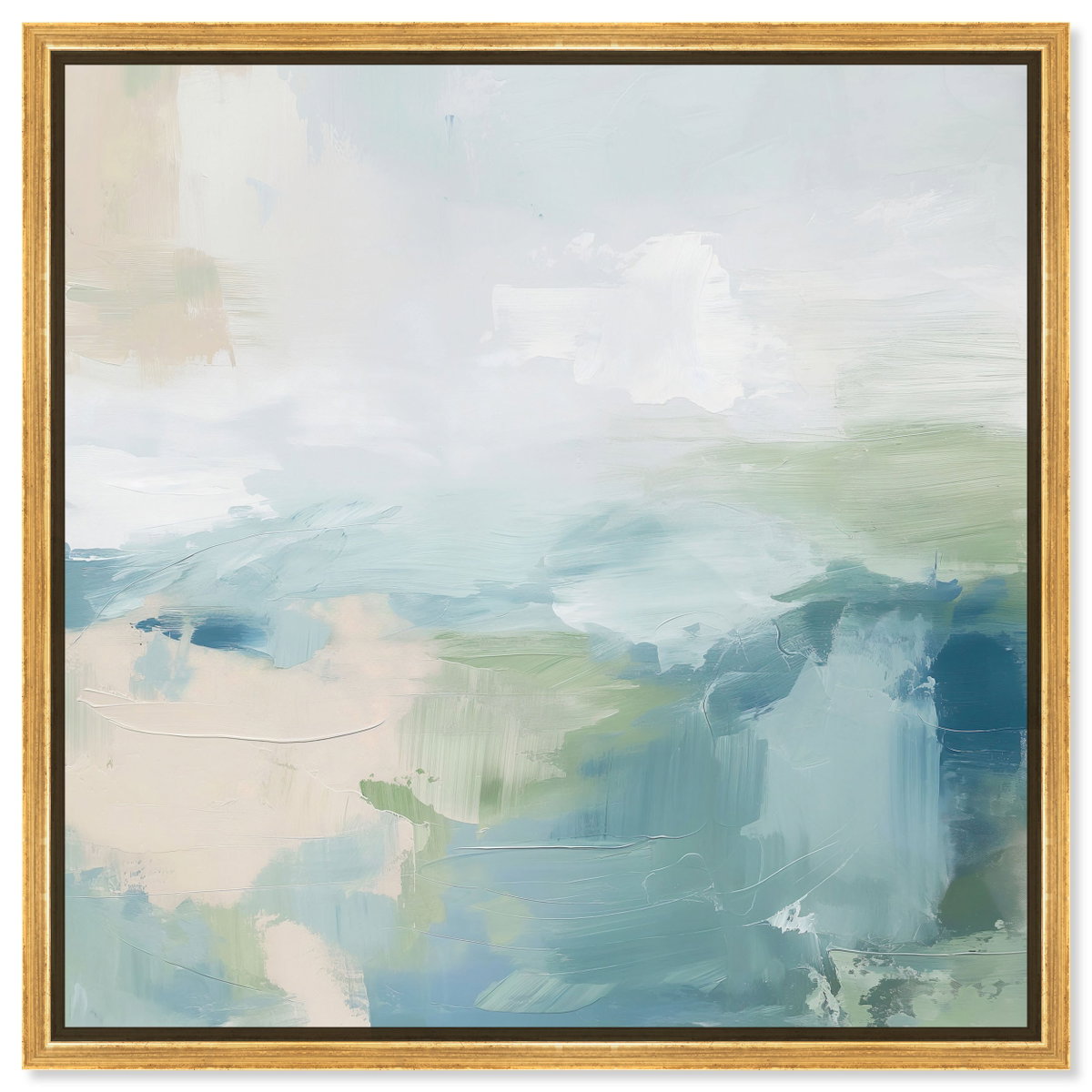 Turquoise Echoes I (Resin), Art by Oliver Gal,  30x30 View 1